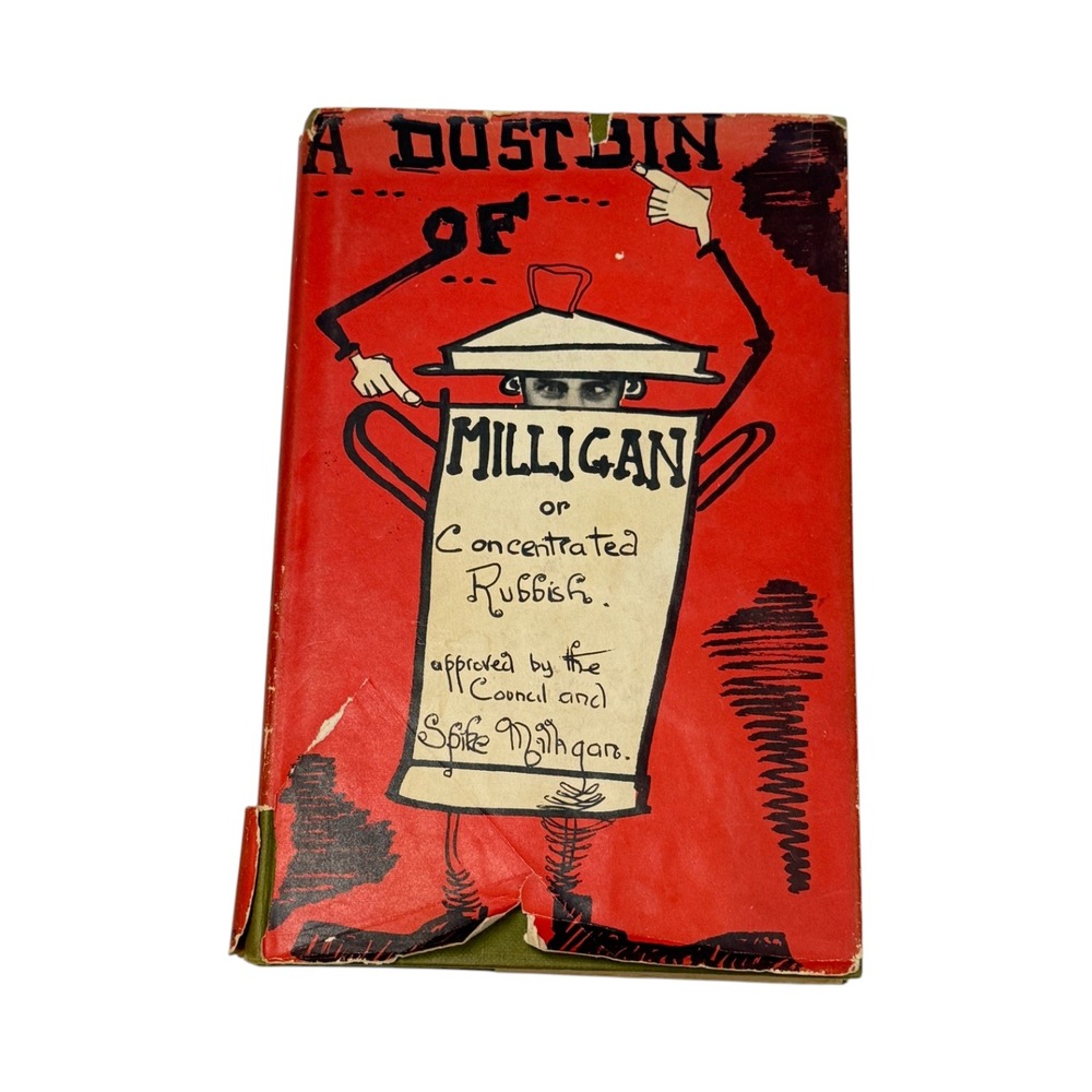 Spike Milligan A Dustbin of Milligan HC DJ Book 1962 Humor Goon Show Comedy